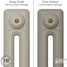 CI-RK-CREAM-006 - Rook Cream 2 Column Victorian Cast Iron Radiator H460mm x W640mm CI-RK-CREAM-006 - Rook Cream 2 Column Victorian Cast Iron Radiator H460mm x W640mm